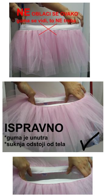 Kako se oblači baletska suknja od tila da odstoji od tela 2